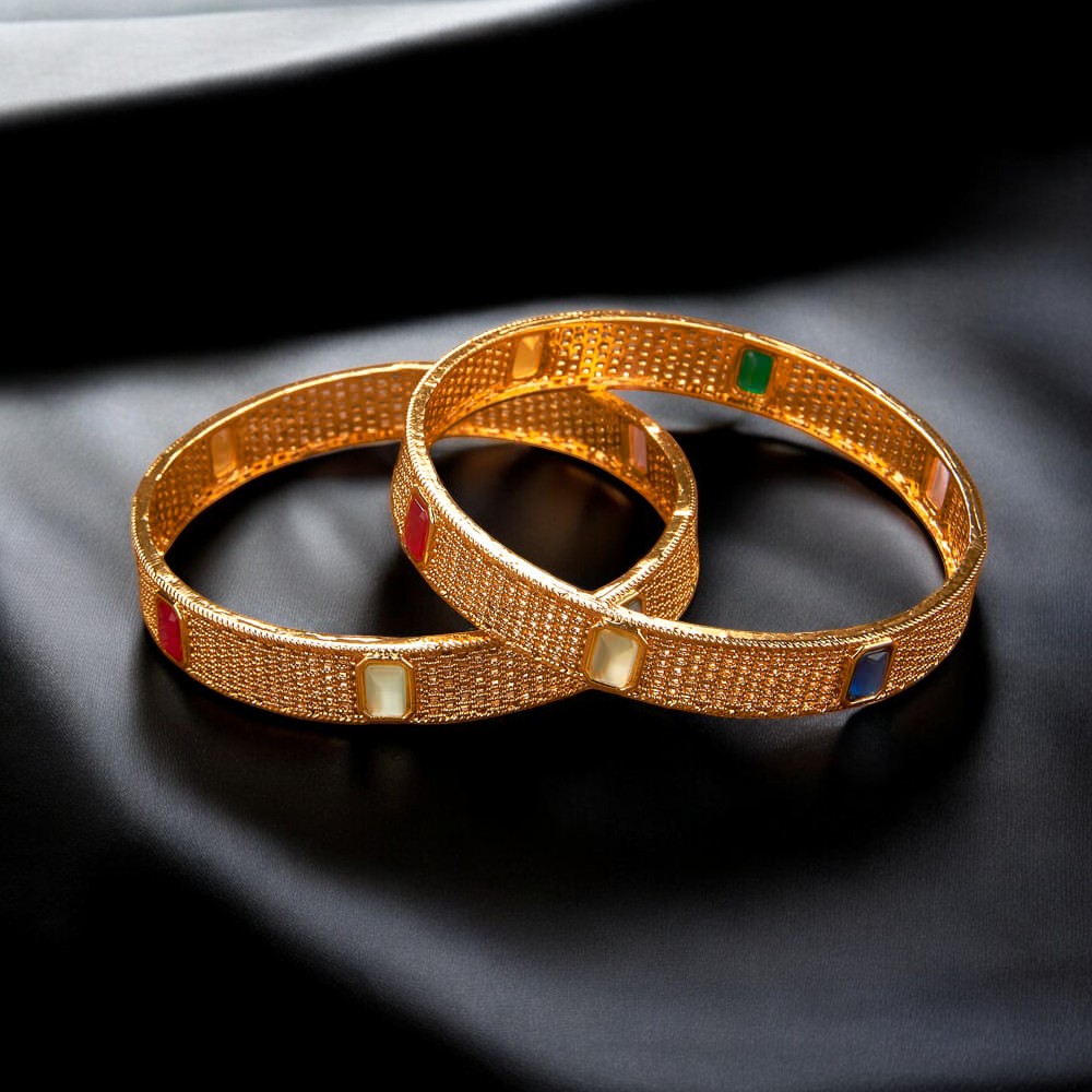 221041_Antique Classic Bangles With Gold Plating MULTI-Photoroom