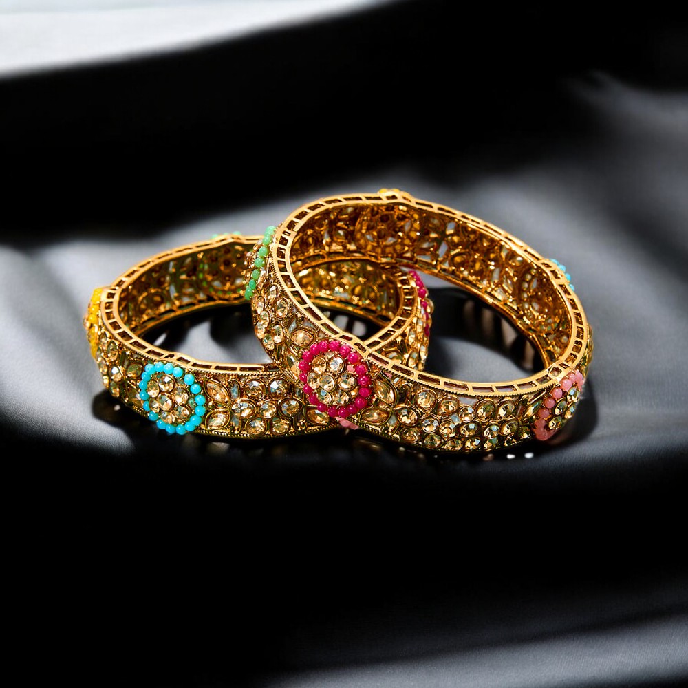 224462_Antique Classic Bangles With Gold Plating MULTI-Photoroom