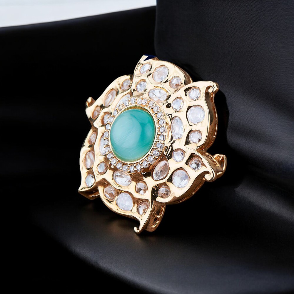 350844_Kundan Classic Ring With Rose Gold Plating MINT-Photoroom