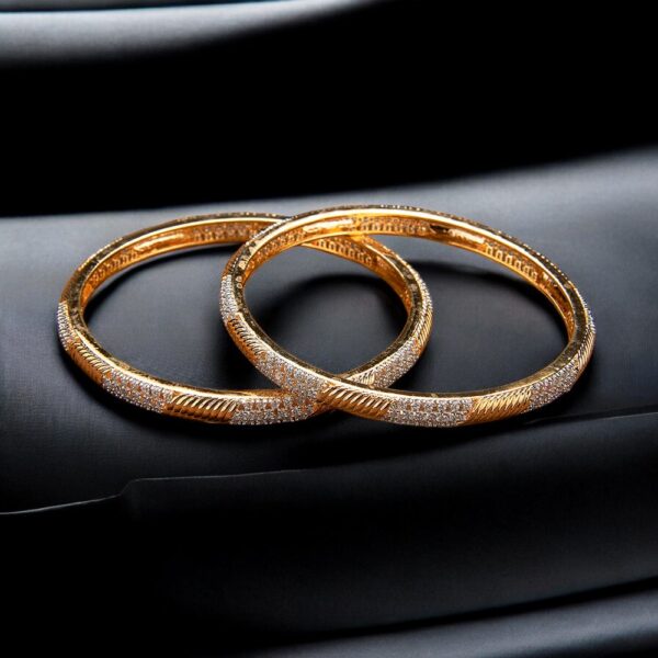 Classic Bangles With 2 Tone Plating