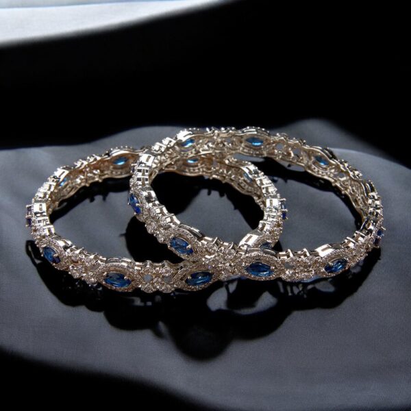 Classic Bangles With Rhodium Plating