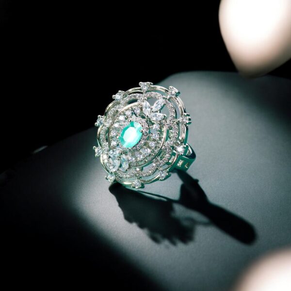 Adjustable Ring With Rhodium Plating