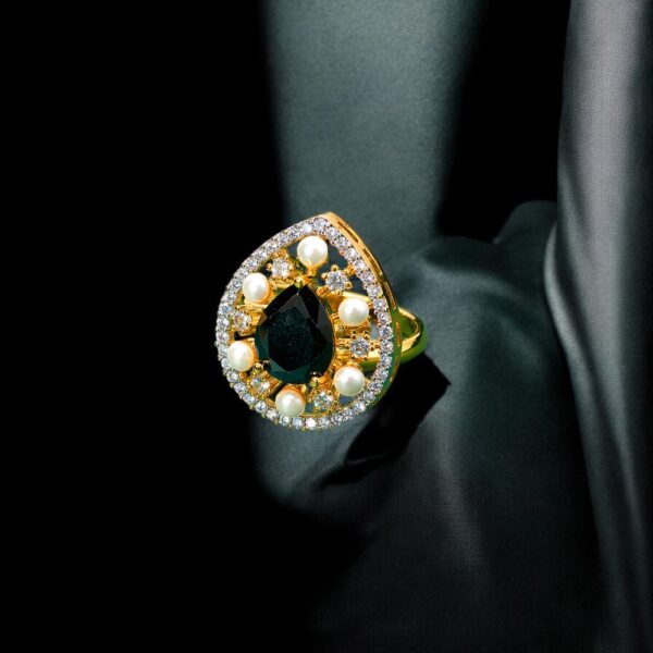 Adjustable Ring With 2 Tone Plating