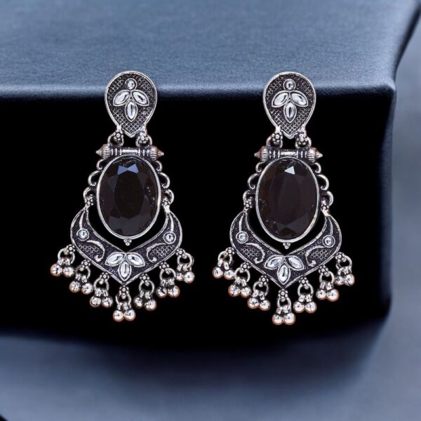 Classic Earring With Oxidised Plating