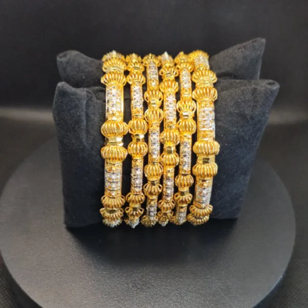 GOLD PLEATED BANGLES 24K