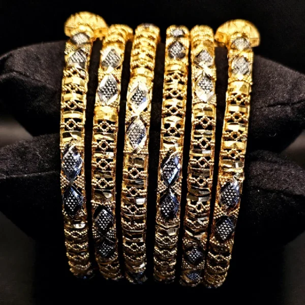 24K GOLD PLEATED BANGLES