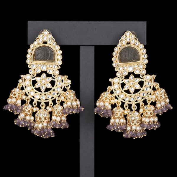 Indo Western Chand Earring With Gold Plating