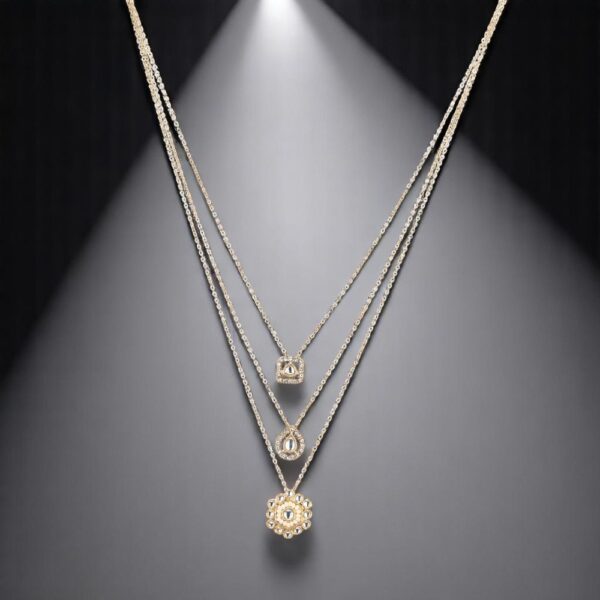 Indo Western Classic Chain Pendant With Gold Plating