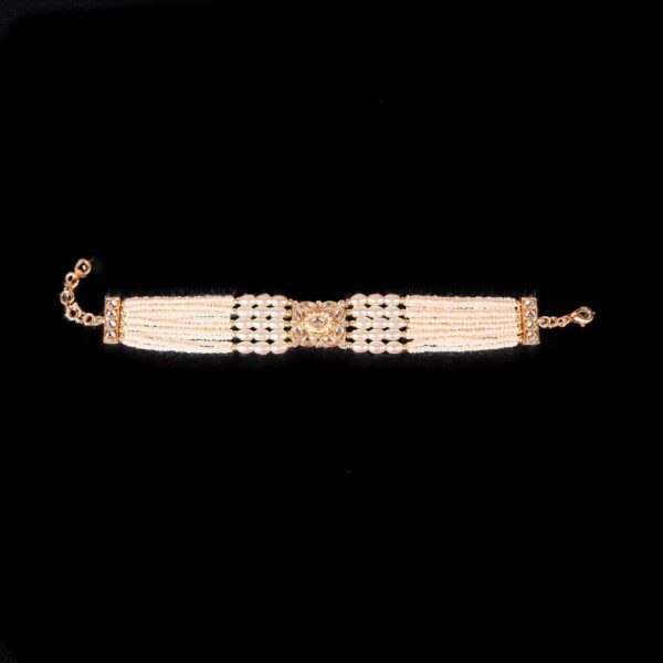 Indo Western Moti Bracelet With Gold Plating