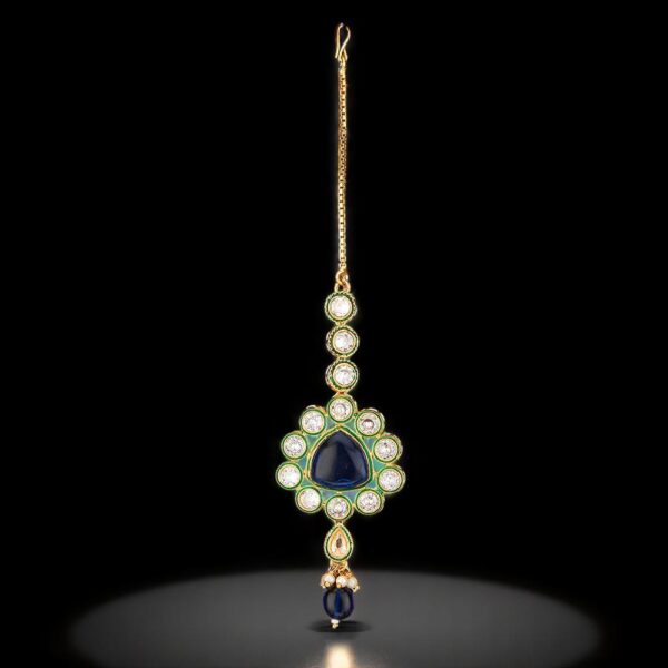 Antique Meenakari Tikka With Gold Plating