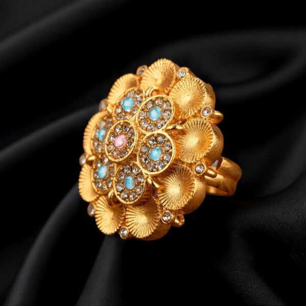 Antique Adjustable Ring With Gold Plating