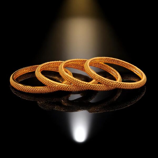 Antique Plain Gold Bangles With Gold Plating