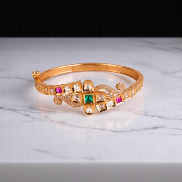 Kundan Classic Kada With Gold Plating