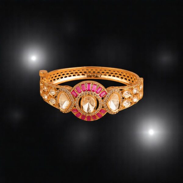 Kundan Classic Kada With Gold Plating