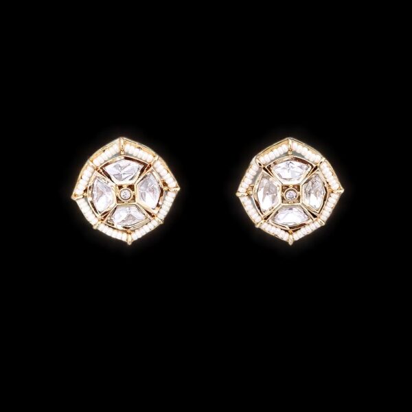 Kundan Moti Tops With Gold Plating