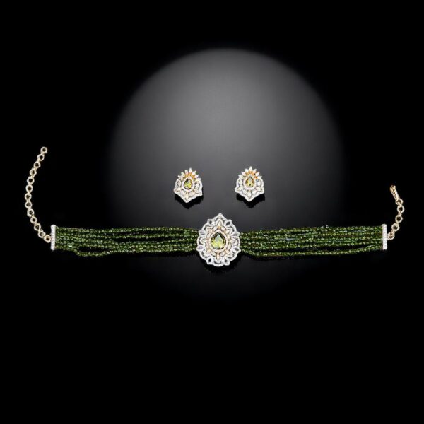 Cz Bandhai Necklace With 2 Tone Plating