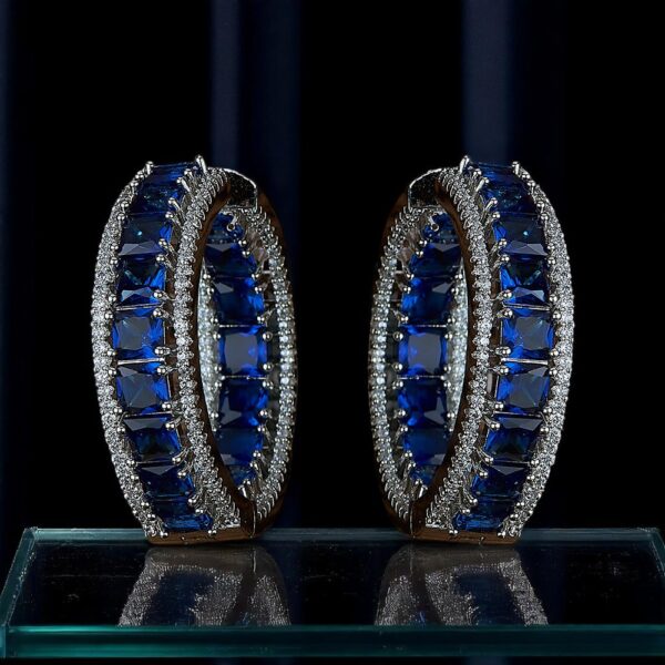 Cubic Zirconia Classic Bali With Rhodium Plating