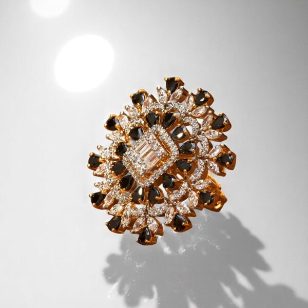 Cz Classic Ring With 2 Tone Plating