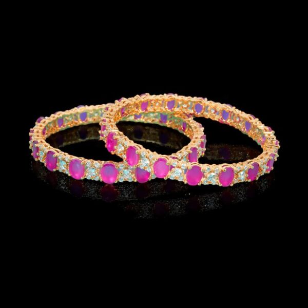 Cz Classic Bangles With Gold Plating