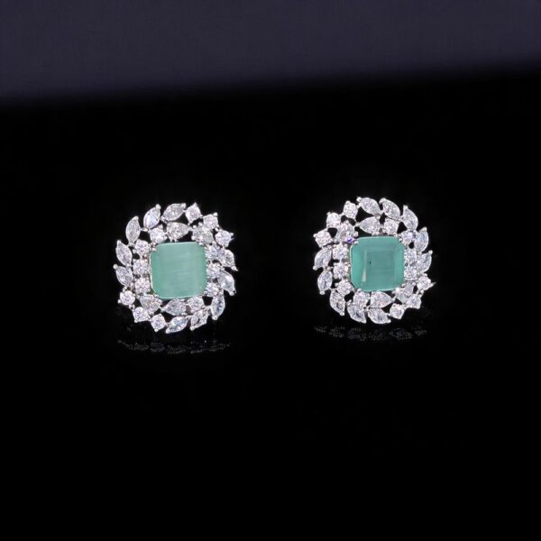 Cubic Zirconia Classic Tops With Rhodium Plating