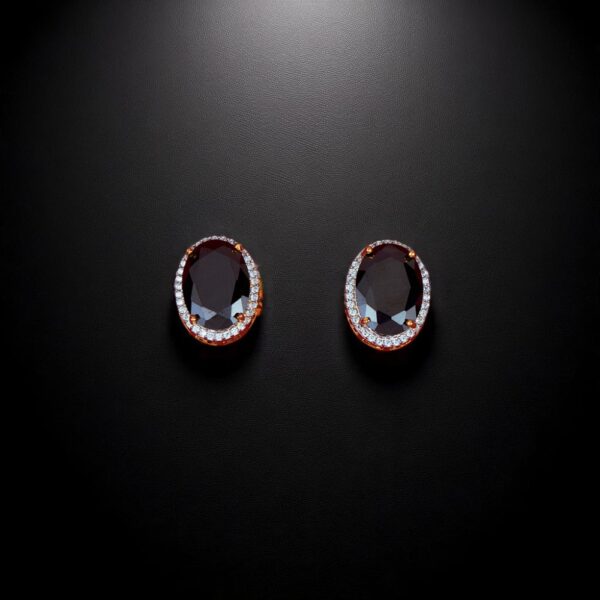Cubic Zirconia Delicate Tops With 2 Tone Plating