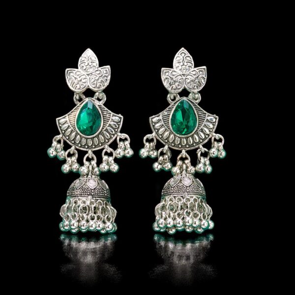 Classic Earring With Oxidised Plating
